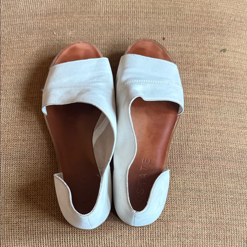 STEVEN by Steve Madden White Open-Toe Slide Sandals